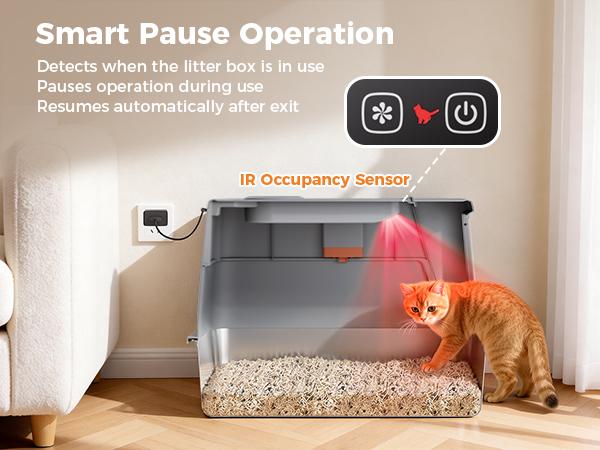 COMHOMA Stainless Steel Cat Litter Box | Extra Large 100L Enclosed Litter Box with Smart Odor Control, Auto Pause Sensor, 180° Flip Lid for Easy Cleaning, Anti-Leak High Walls, Step Mat & Scoop | Ideal for Multiple Cats