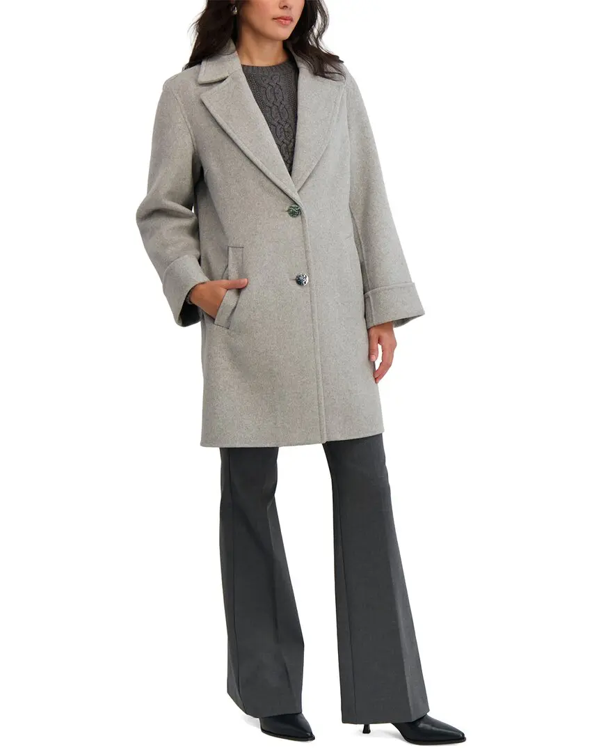 Tahari Sandra Medium Wool-Blend Coat