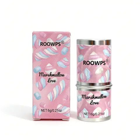 ROOWPS Marshmallow Love Beauty Perfume Balm - 6g Mess-Free Aromatic Unisex Fragrance EDP, Portable Long-Lasting Daily Use Dessert Scent with Sour Strawberry Vanilla, Raspberry, Lemon Essences, Candy Dream for Adults
