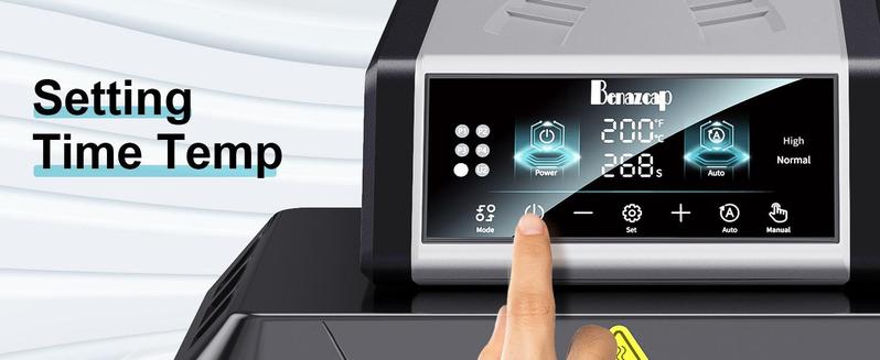 Benazcap Auto Heat Press Machine Professional Sublimation Machine 15" X 15" Rapid Heating & Even Heat Distribution, Perfect for Shirt Printing,Cap,Multifunction