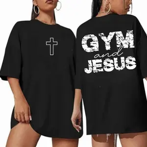 Gym And Jesus Shirt, 2-sided T-Shirt, Gym Pump Cover, Christian Gym Shirt, Gym Shirt,Bodybuilding Pump Cover, Woman Of God,Jesus Shirt, trendy t-shirts, Menswear Tops-men's shirt