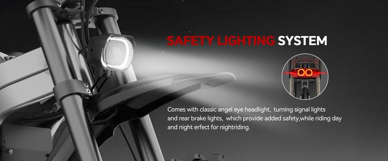 COSWHEEL R19 Adult Electric Bike 6000W 72V 40AH 19 Inch Tires 50MPH 125 Miles Range, frenos de disco hidráulicos duales, suspensión completa,Off-Road Electric Bike for Teenagers Snow Mountain.