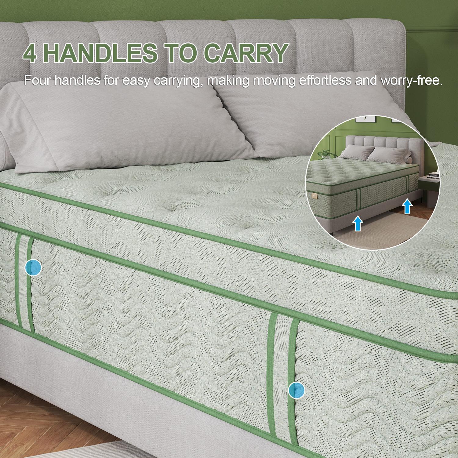 12/14 Inch Gel Memory Foam Mattress Hybrid Pocket Spring Twin Full Queen King Bed Mattress In A Box, Euro Top Medium Firm For Back & Lumbar Support, Individual Pocket Spring Bed For Motion Isolation & Fiberglass Free