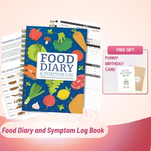 [Gift] Food Diary and Symptom Log Book for Tracking Meals, Bowel Movements, Sleep, Reactions - Bristol Stool Chart, Notebook Journal for Low FODMAP, IBS, Allergies, Intolerance - Keto, Paleo, Whole30