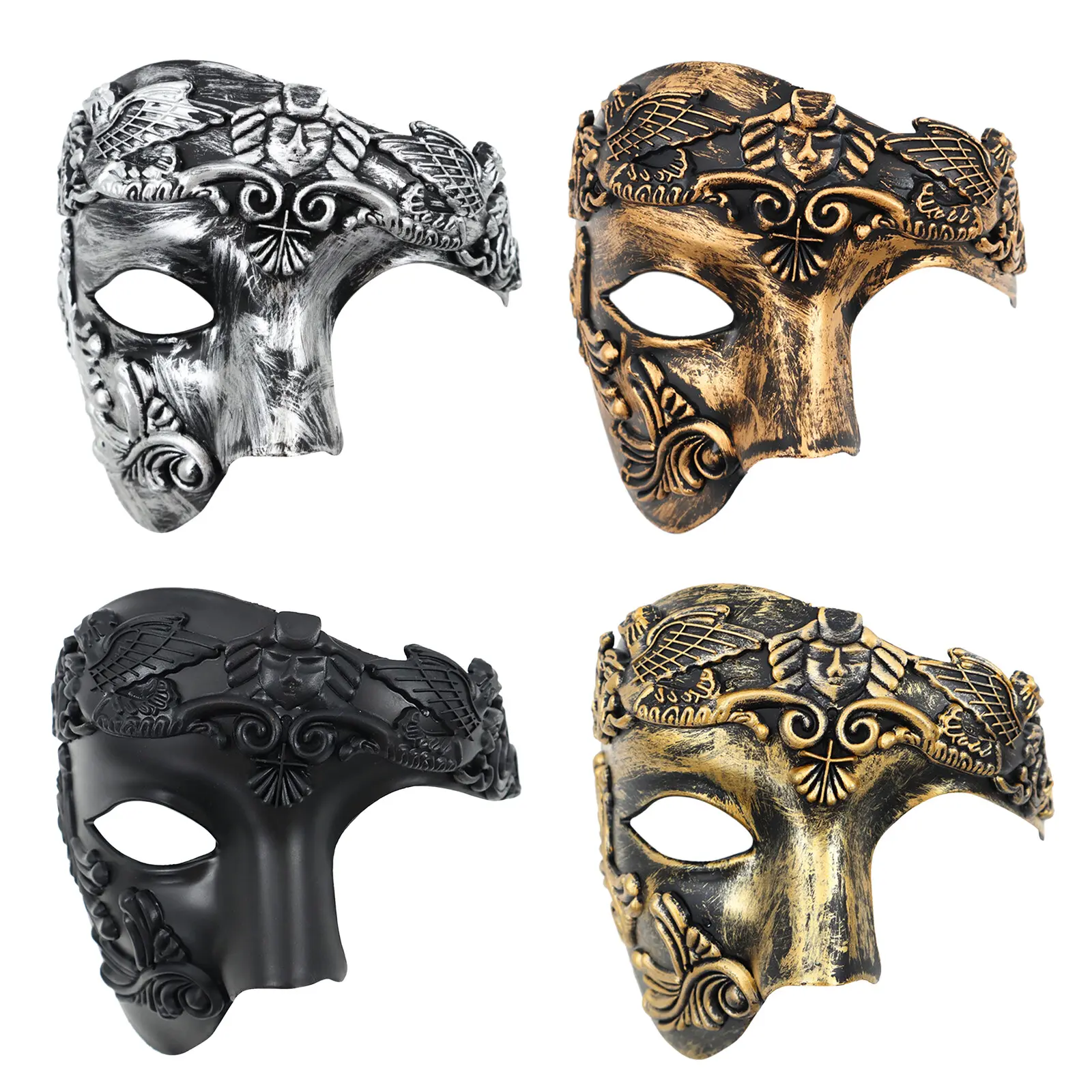 Men's Half-Face Phantom of The Opera Masquerade Mask - Venetian Costume Accessory, Lightweight Mask Design for Wedding Events, Accessories, Classic Face Covering Masks & Accessories