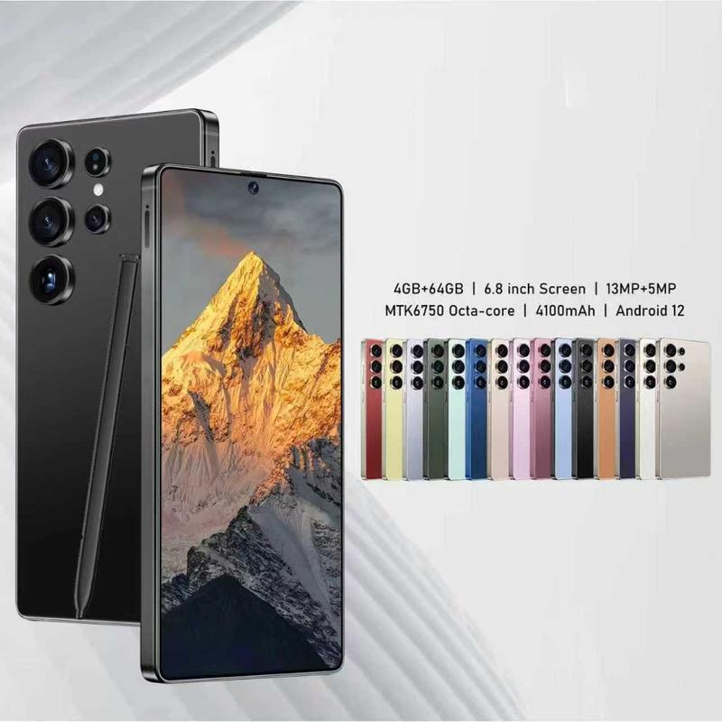S25 Ultra Latest Version 4g Unlocked Smart Phone, 6.8 Inch Screen, 4500mah Battery, 4+64GB Storage, Dual Sim Slot, Octa-Core Cpu, Android Mobile Phones