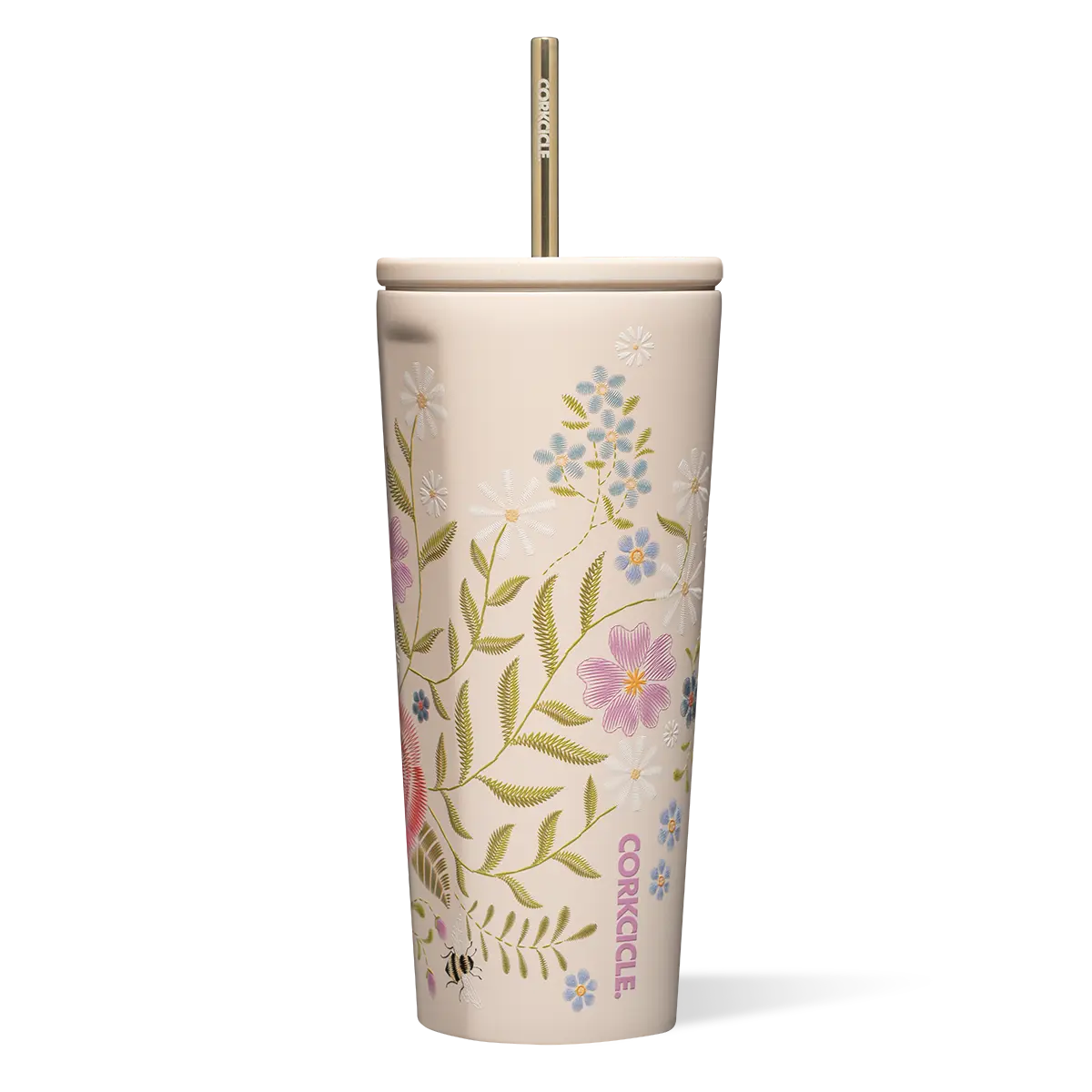 Reusable Straw Water Bottle - Tumbler Style Hydration Bottle, Durable, Portable, Washable, Cup Holder Friendly for Grab-and-Go, Ideal for Poolside, Workout Class Cold Beverages