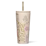 Reusable Straw Travel Hydration Tumbler - Triple Insulation Gym Sports Water Bottle, Durable Portable Drinkware, Washable, Cup Holder Friendly for Grab-and-Go, Ideal for Poolside, Workout Cold Beverages