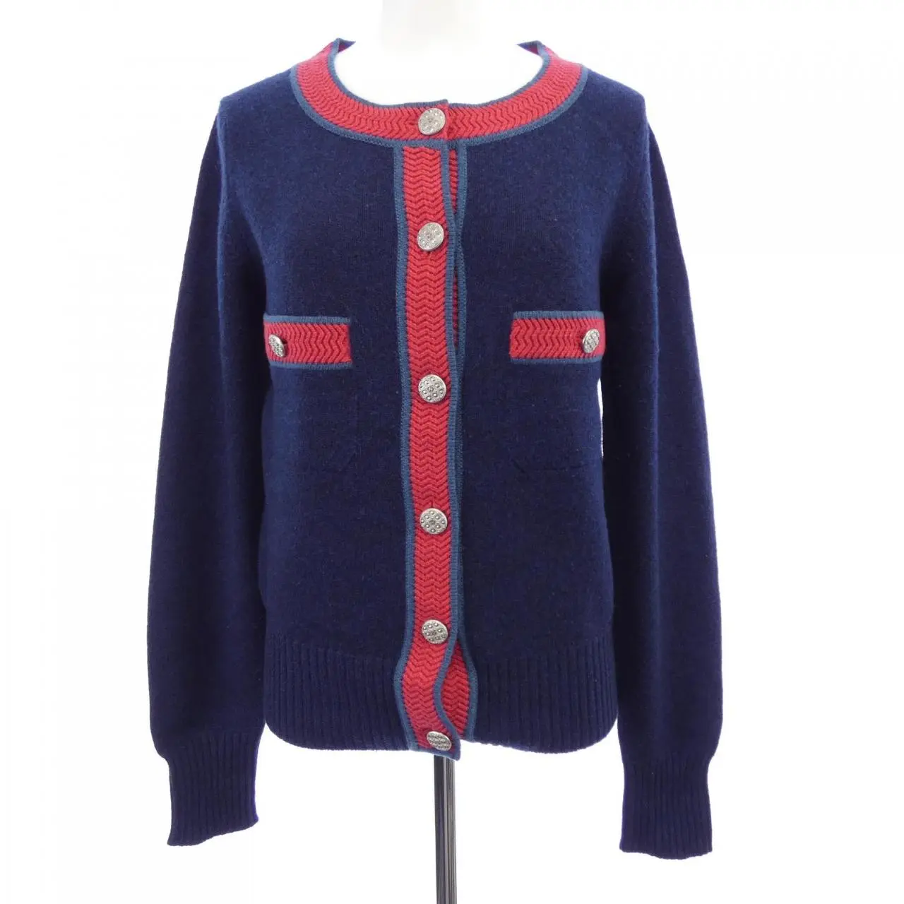 Pre-owned CHANEL Cashmere Small Leather Goods Cardigan