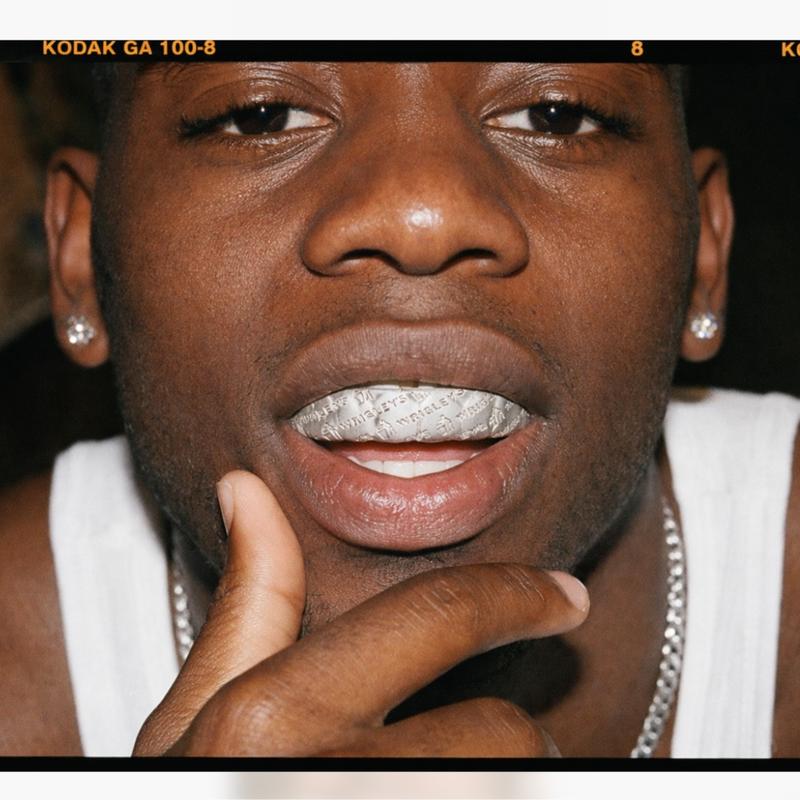 Gum Wrapper LOOK Silver Upper Grillz (Plated Alloy), Streetwear Teeth Jewelry, Mirror Shine, Curved to Fit Upper Tooth Arc + Smooth Edges, Unisex, Photo-Ready