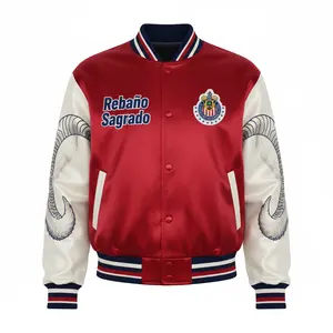Chivas Varsity Jacket Goat Mascot Concept – La Cabra Sagrada Satin Polyester Streetwear