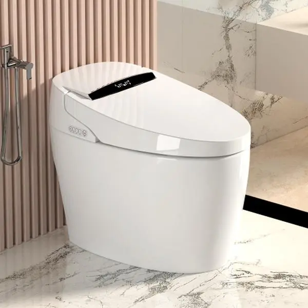 Bellemave 1-Piece Smart Toilet with Heated Bidet Seat, Auto Open/Close Lid, Warm Water Spray, Bidet Dryer, and Built-In Portable Design