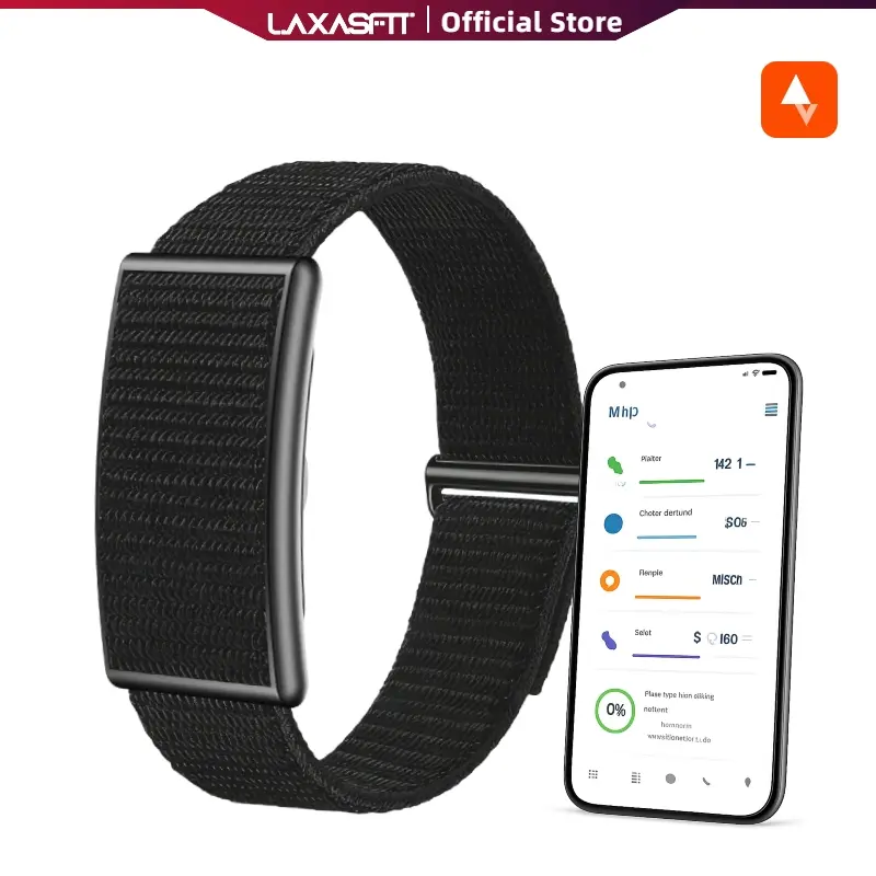 Laxasfit X6 Smart Wearable Health Tracker for Men & Women, IP68 Rated Waterproof, 14/7 Heart Rate Blood Sleep Monitor, 14-Day Battery, Android Compatible Smart Band Wristband, No Subscription, Free Records, Gift Option