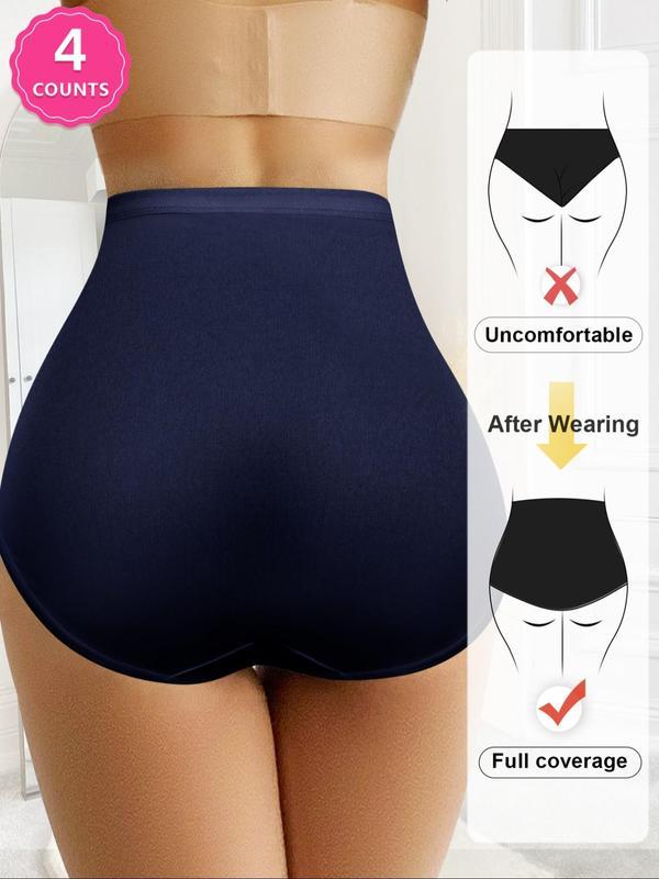 Lucky Women's Contrast Mesh High Waist Panty Breathable Comfortable Seamless Knicker for Daily Wear Casual Elegant Underwear Ladies Underwear for All Seasons Womenswear Basic Minimalist Style