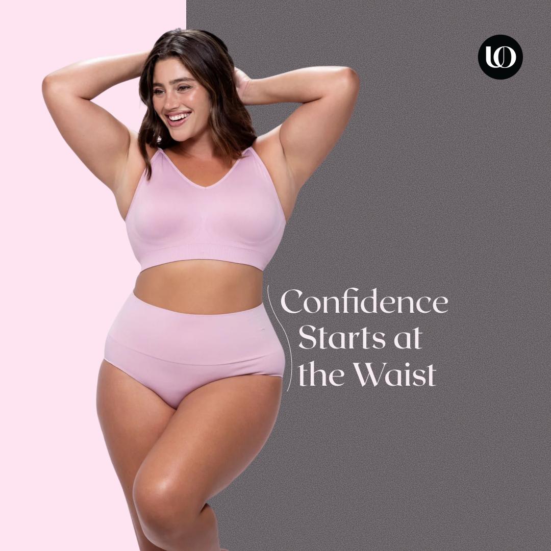 Underoutfit  Smoothing At Waist Brief - Seamless High Waisted Underwear Soft Comfortable Light Tummy Control Women’s Briefs Lightweight Shapewear for Women's Everyday Wear Basic Panties