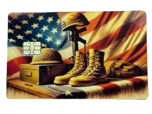 "Always Remember Those Who Served" Customizable Stickers, Credit Debit Card Skin for DIY Scrapbooking & Stamping Hobbies