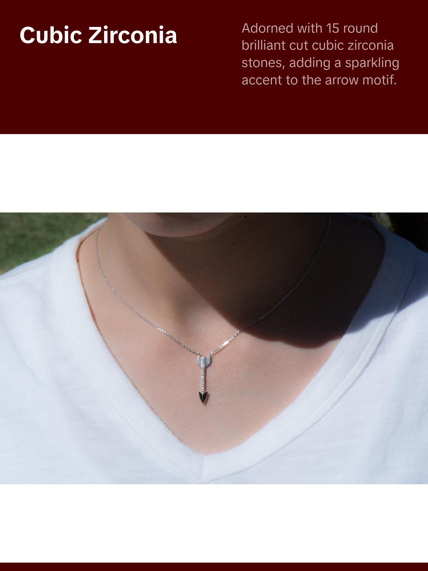 Sterling Silver Arrow Charm Necklace