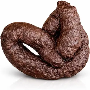 Fake Dog Poop | Realistic Human Poo Prank | Fake Cat Poop | Novelty Dog Doo Poo | Animal Poop Joke | Turd Gag Gift | Chunky Rubber Poop Joke Trick | Funny Office Prank | Brown | Rubber | 4"