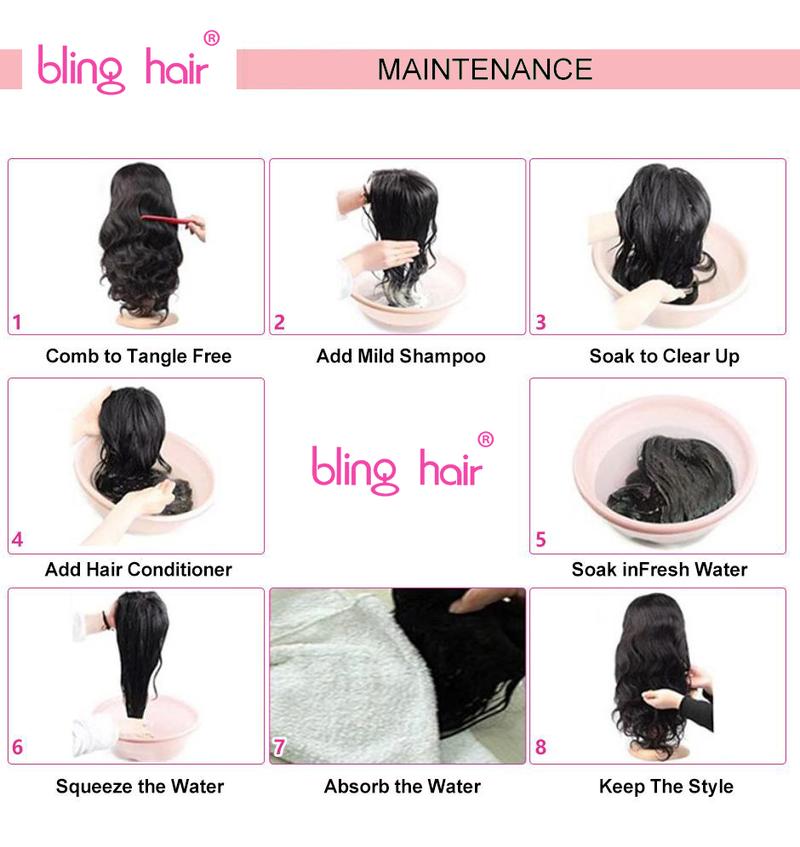 Bling Hair HD Glueless Closure Transparent Deep Wave 5X5 9X6 Lace Frontal Brazilian Human Hair Wig For Women 13X6 Glueless Closure HumanHair Wig Ready To Wear Glueless Wig 180 Density 28 30 INCH