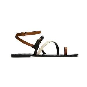 Just Fab Women's Lace-up Flat Sandals Casual Strappy Thong Design Adjustable Buckles for Summer Days Multi-color Straps Lightweight Sole Walking Shoes Girl #TikTokShopSpringGlowUp #greenish