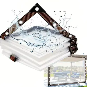 Outdoor must-have! Transparent waterproof tarp | Blocks sunlight and rain but doesn't block views | Essential for balconies and courtyards, 1 piece