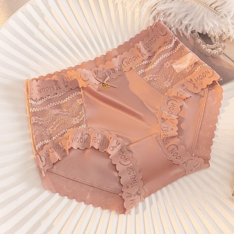 Women's Solid Satin Low Waist Panties, 6-Pack Soft Comfortable Breathable Lace Seamless Underwear, Suitable for Everyday Wear, All-Year Basic Casual Women's Briefs with Style Winter Clothing my christmas outfit Womenswear