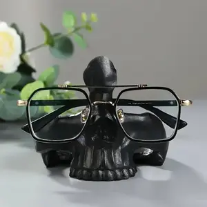 Halloween Skull Resin Eyeglass Holder, Home Storage Decor Table Accessory, Best Halloween Gift for Glasses Organization