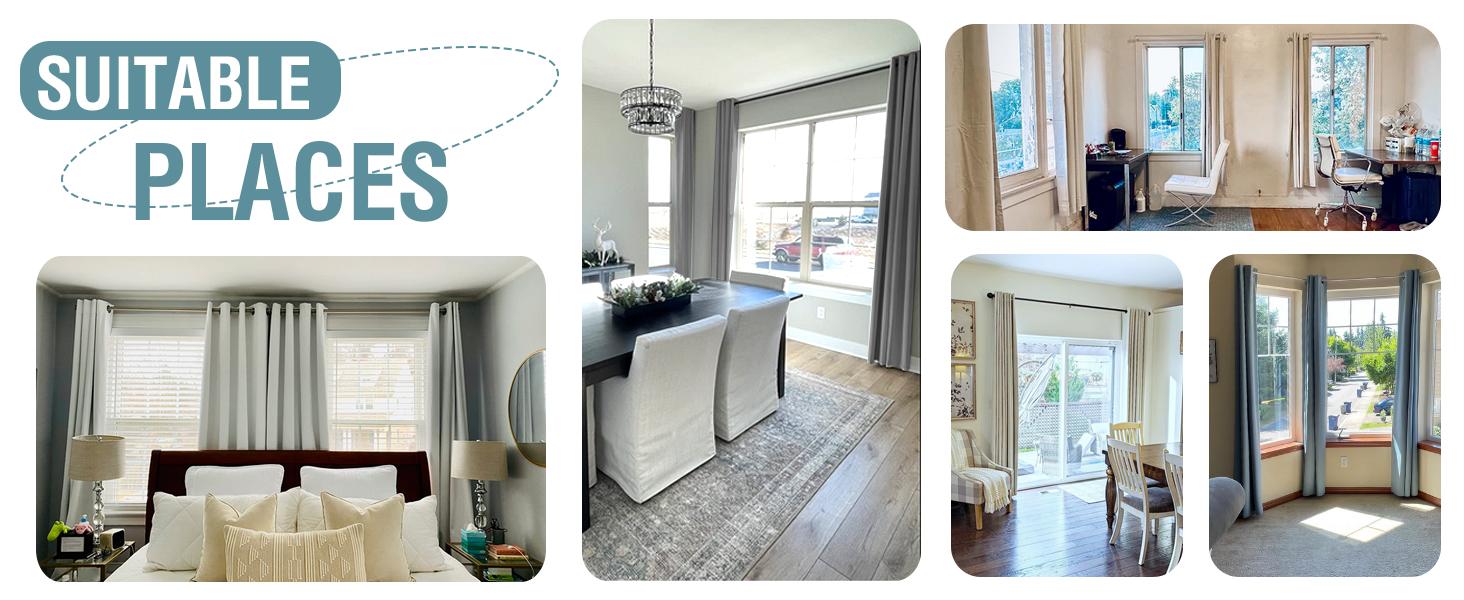 H.VERSAILTEX 100% Blackout Linen Curtain 1 Panel for Bedroom Thermal Insulated Textured Linen Look Curtain Draperies Energy Saving Window Curtain Living Room Curtain