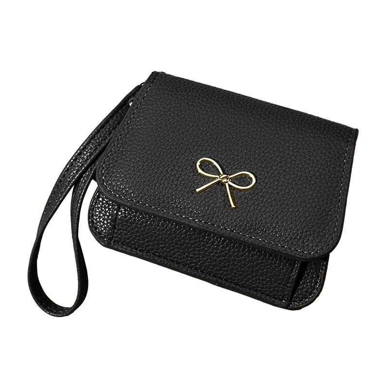 Lotosug Small Wallet for Women, RFID Blocking Credit Card Wallet, Slim Tri-Fold Wallet with Zipper Pocket and Keychain