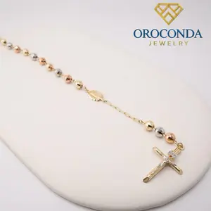 Brazalete Rosario 3 Tonos 14k