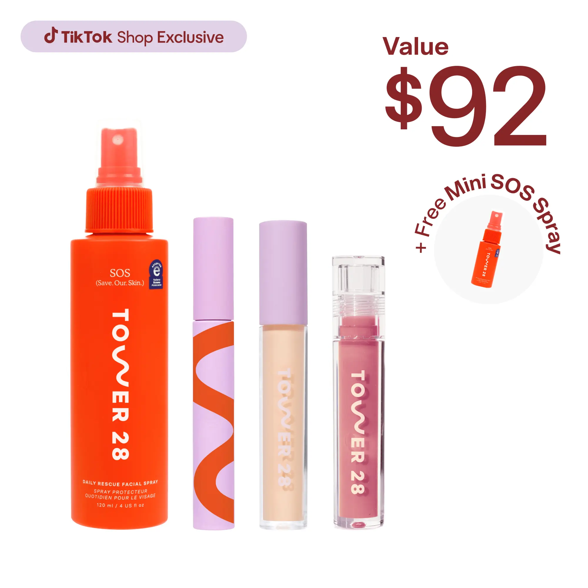 Tower 28 Essentials Set - 4-Step Makeup Routine for Sun-Kissed Fresh-Faced Look