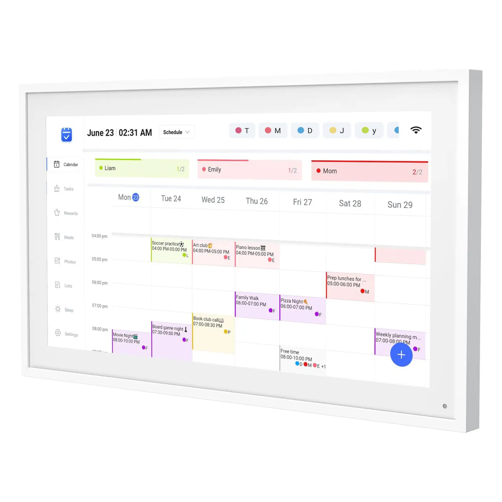 Smart Digital Wall Electronic Calendar - 1920x1080 Full HD Touchscreen, Calendars Planners for Family Dinner Plans, Camera Accessory with Photo Frame Functionality tiktokshopbacktoschool