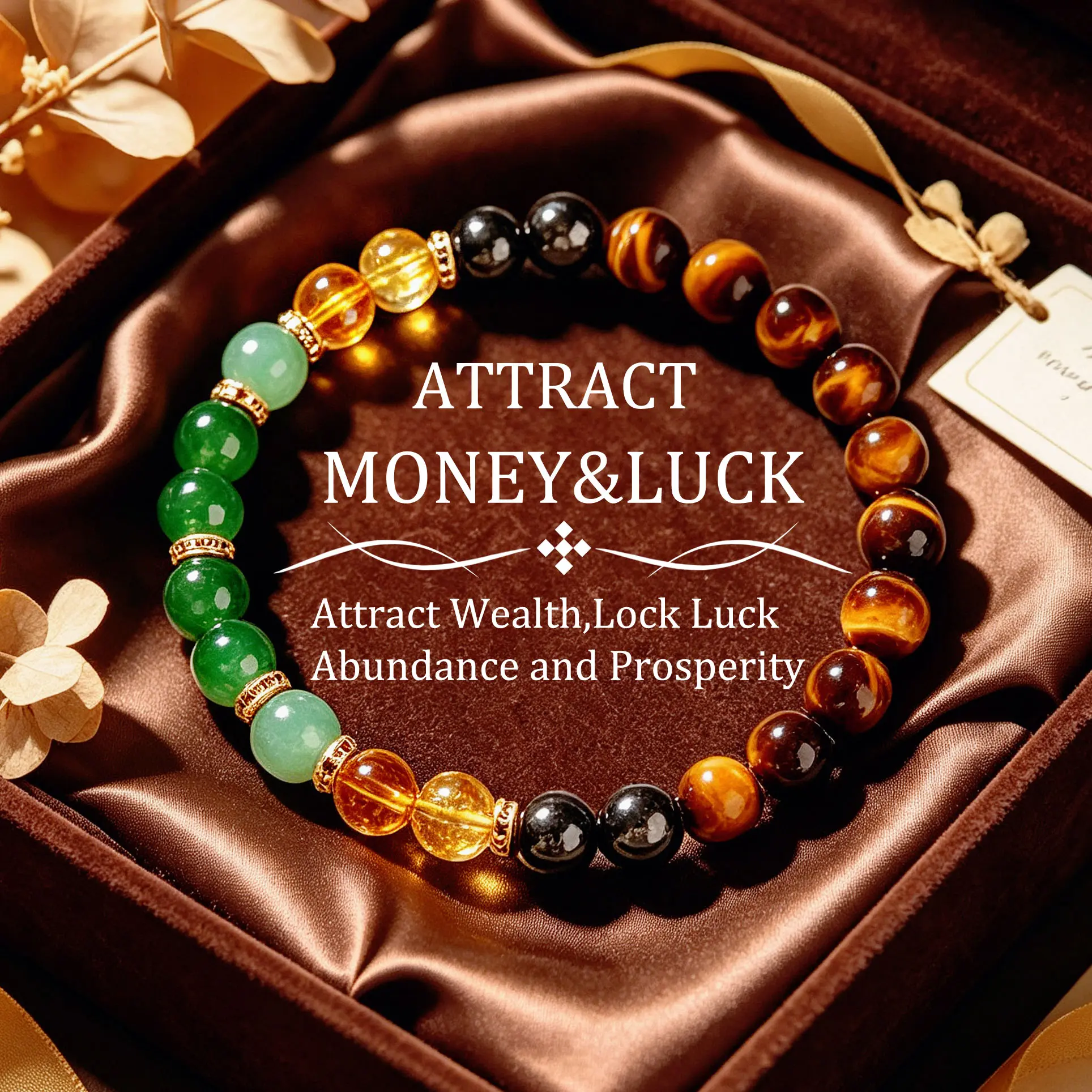 Unisex Matching Pair Bracelet with Black Agate, Tiger's Eye & Glass Stones, Casual Feng Shui Charm for Wealth, Good Fortune & Protection, Daily Wear Costume Jewelry, Beading, Exquisite Bracelet, High Quality Bracelet
