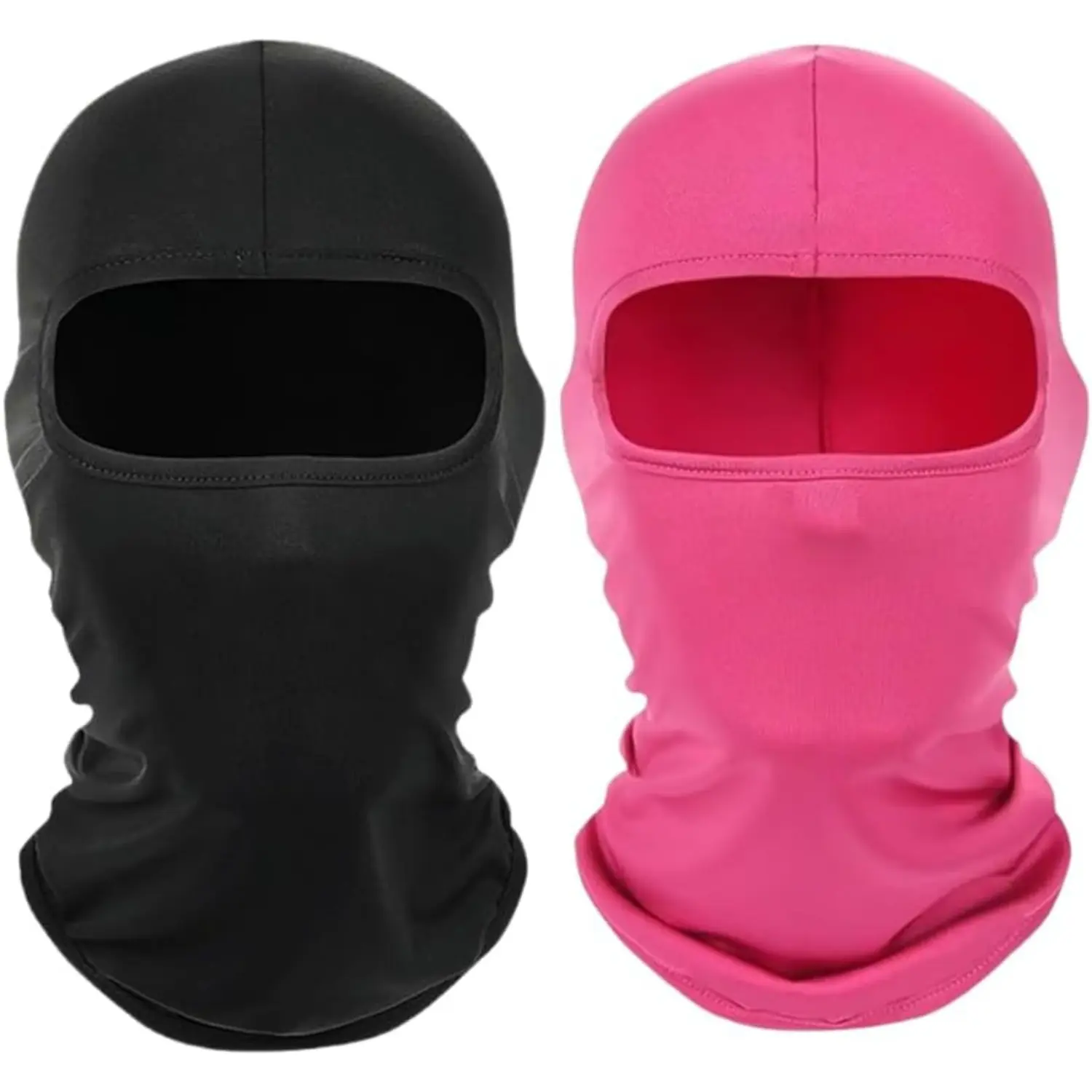 Unisex 2-Pack Polyester Lightweight Face Cover Balaclava, 1-Size Adult Protective Gear Headwear with UV Protection, Windproof, Stretchable Helmet Liner, Breathable, Smooth Touch, Full Coverage Machine Wash Outdoor Sports Motorcycle Mask, Elastic Balaclava