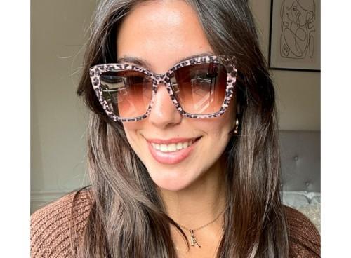 BECKY II - LEOPARD TORTOISE + BROWN GRADIENT SUNGLASSES