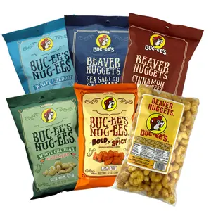 Buc-ee's Beaver Nugget Flavor Snack Bundle 6 Pack with Sweet & Spicy Flavors Including Sea Salted Caramel White Cheddar Habanero Cheese