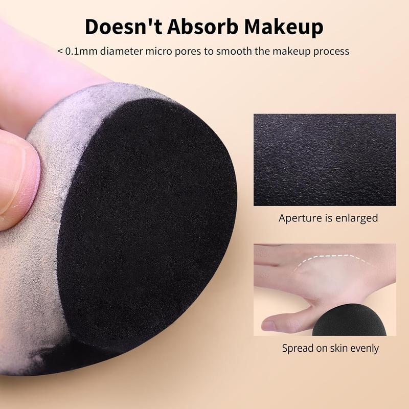 Makeup Sponge Set, 5 Pcs Foundation Blending Sponge, Beauty Sponges Flawless for Liquid, Cream, and Powder, Latex-Free and Vegan Boun Boun Makeup Sponges, Black