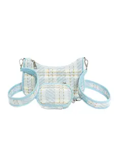 Whitney Tweed Handbag w/ Coin Purse- Baby Blue