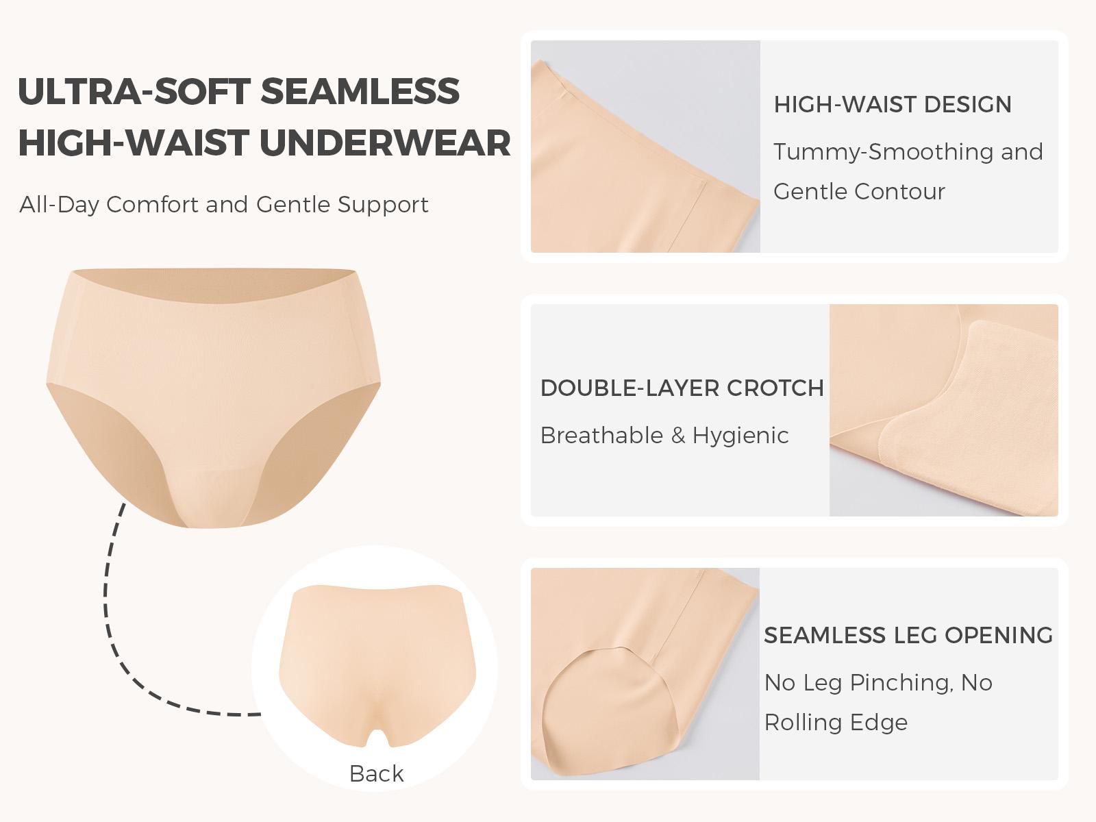 Women’s Seamless Full Coverage Underwear – Breathable No Show Silky Stretch Brief Panties, 5-Pack for Everyday Comfort Women’s Seamless Full Coverage Underwear – Breathable No Show Silky Stretch Brief Panties, 5-Pack for Everyday Comfort