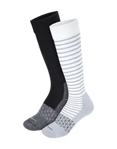 Hanes Absolute Wellness Women's Over-the-calf Socks Mild Graduated Compression 2-pairs Intimates Multi Pack Comfortable Fit Soft Stretch Fabric Breathable Wpawc2
