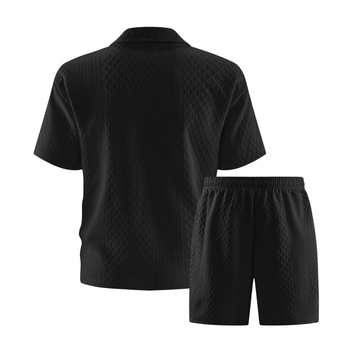 Men's Summer Casual Sports Set, 2 Pieces, Jacquard Fabric, Breathable Polo Shirt & Shorts, Formal Tropical Men's Top Set, Men's Clothing, Long Shirt SpringStatements Men's Summer Casual Sports Set, 2 Pieces, Jacquard Fabric, Breathable Polo Shirt & Shorts, Formal Tropical Men's Top Set, Men's Clothing, Long Shirt SpringStatements