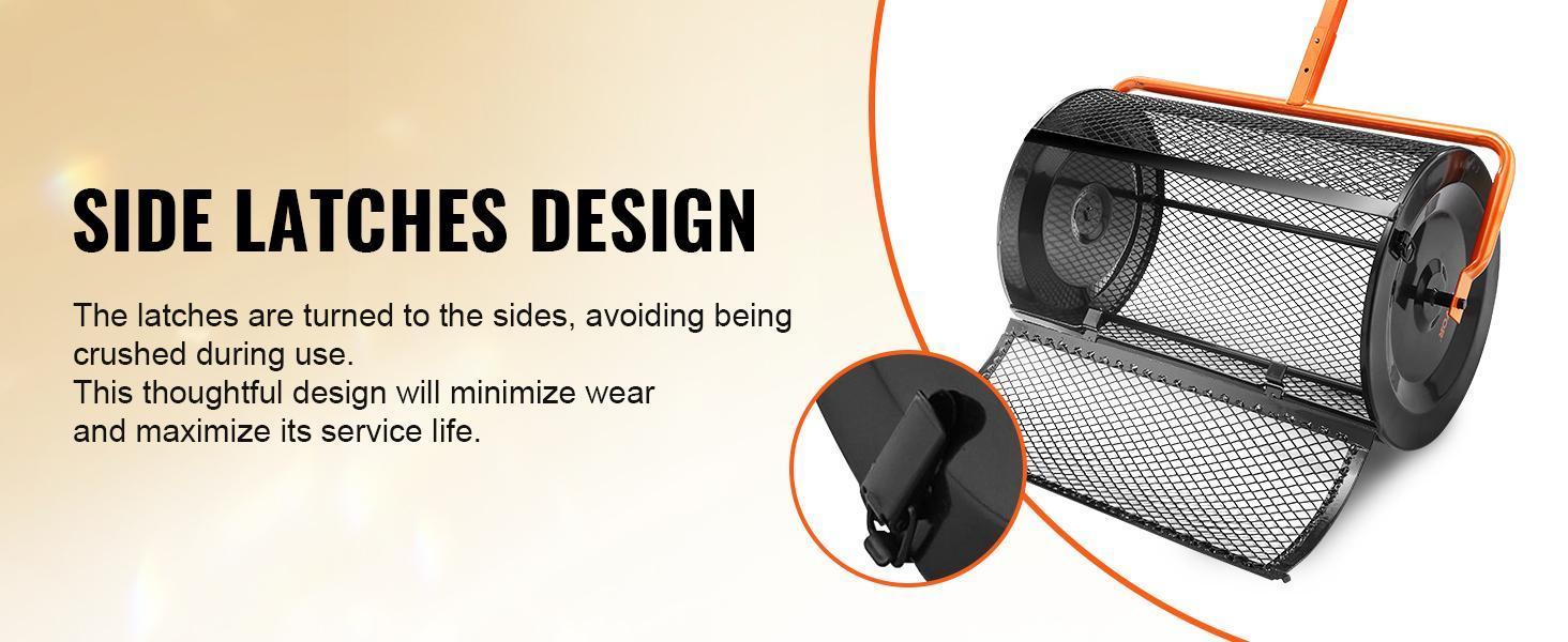 VEVOR Compost Spreader Peat Moss Spreader 24 inch Wide 24.4-26.4" Height Adjustable Lawn & Garden Spreaders Compost, Top Soil, Mulch - Durable Lightweight Multi-Purpose Yard Care Equipment