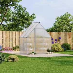 Gaomon 6x4 ft Outdoor Walk-in Greenhouse with Aluminum Frame, Polycarbonate Material and Built-in Ventilation