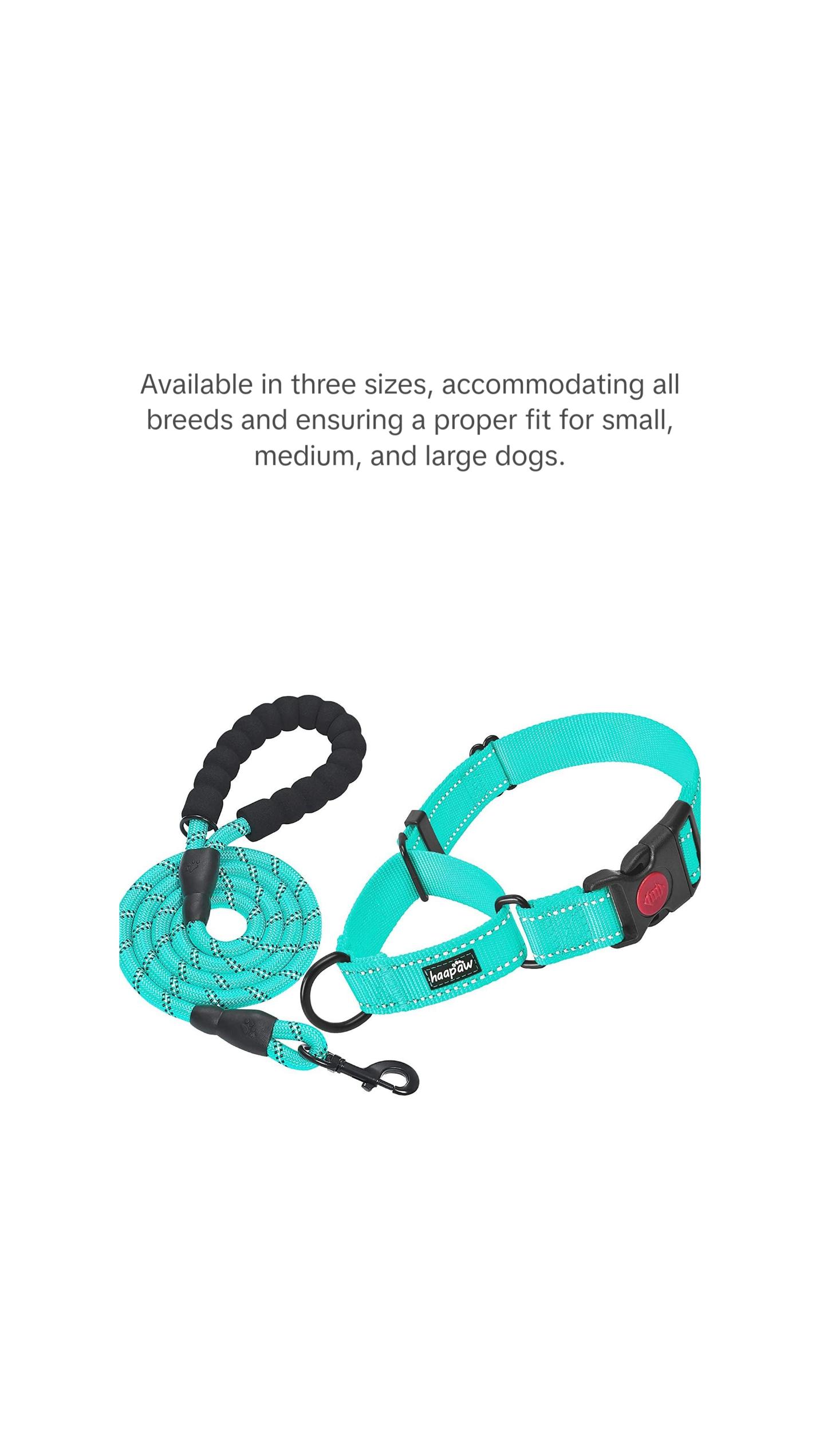 2 Packs Martingale Dog Collar with Quick Release Buckle Reflective Dog Training Collars for Small Medium Large Dogs