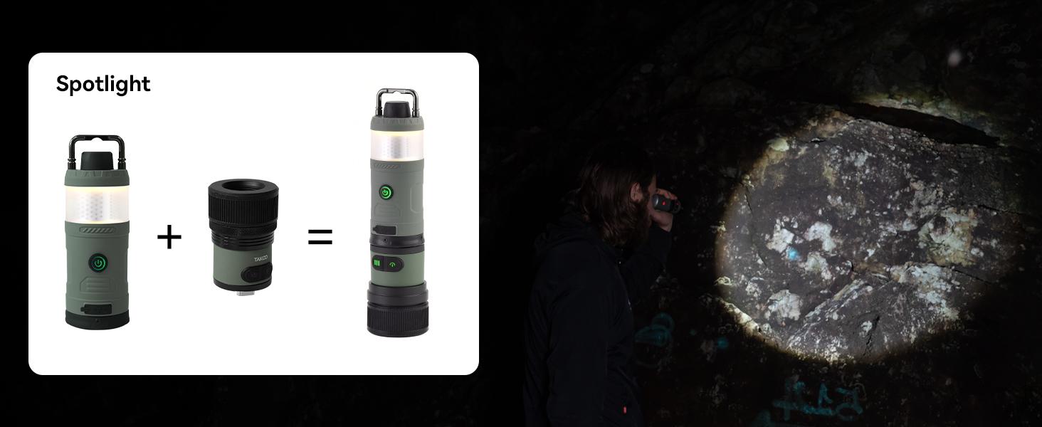 TAKOO Camperkit, Multiple Modular Rechargeable Camping Lantern, Waterprooffor Outdoors, Hiking and Any Emergency