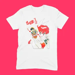 Anime Japanese Vintage Graphic Tee, Ranma 1/2 Bunny Shirt, Manga Anime Shirt, Unisex Cotton T-Shirt, Anime Clothing, Trendy T-Shirt, Gift T-Shirt Top Menswear Womenswear Streetwear