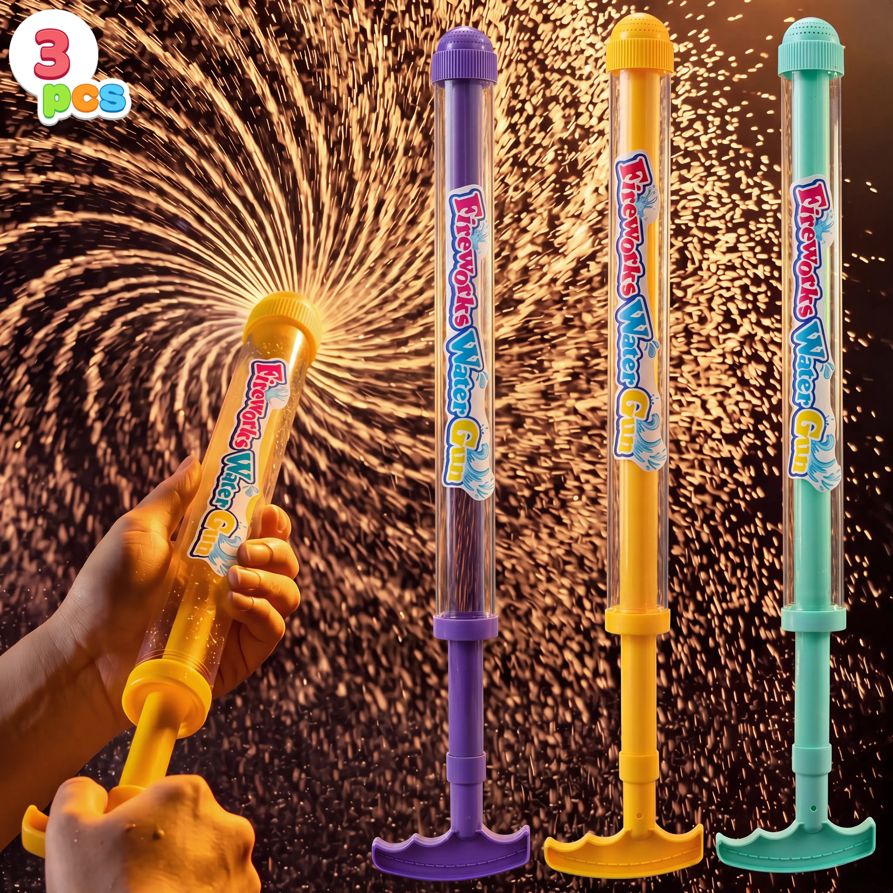 JOYIN Fireworks Water Gun, Firework Style Water Spray Gun for Kids & Adults, Fireworks Watergun for Bathing, Pool, Party Entertainment, Concert Family Gathering Marriage Proposal