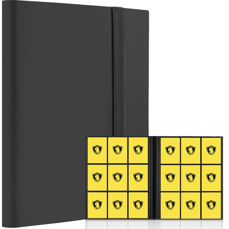 Cards 9 Pocket Strap Binder 360 Side Loading Pockets for Soccer Basketball Sports Hockey Cards Archival Safe Acid Free Trading Card Album 20 Pages Side Loading