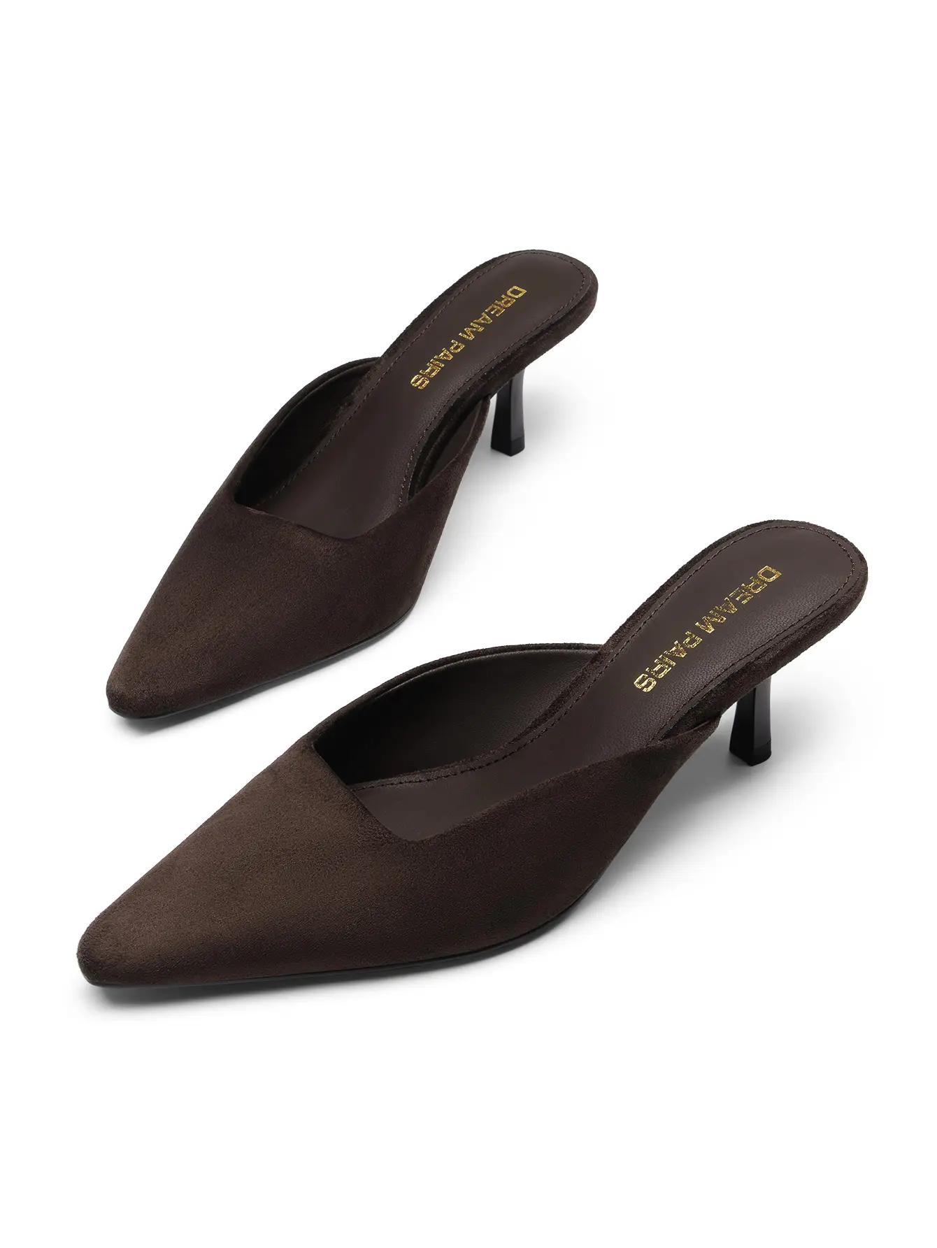 Dream Pairs Women's Kitten Heel Mules, Square Toe Slip-On Office Shoes with a 2.75" Walkable Block Heel and Cushioned Insole, Kitten Heels, Women's Shoes,shoes for back to school,back to school shoes