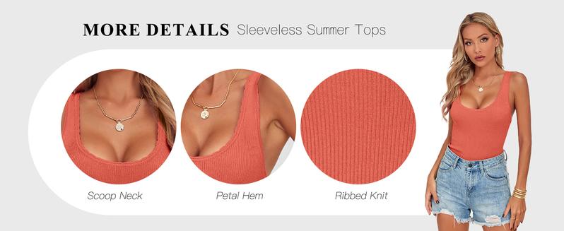 Tankaneo Womens V Neck Tank Tops 2026 Sleeveless Ribbed Knit Shirts Summer Casual Sexy Sweater Vest #Valentine #Giftsideas Basic Breathable Elastic Soft Womenswear Style